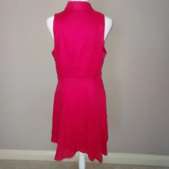 Anthropologie HD in Paris Sleeveless Button Front Linen Dress Size 8 NWOT